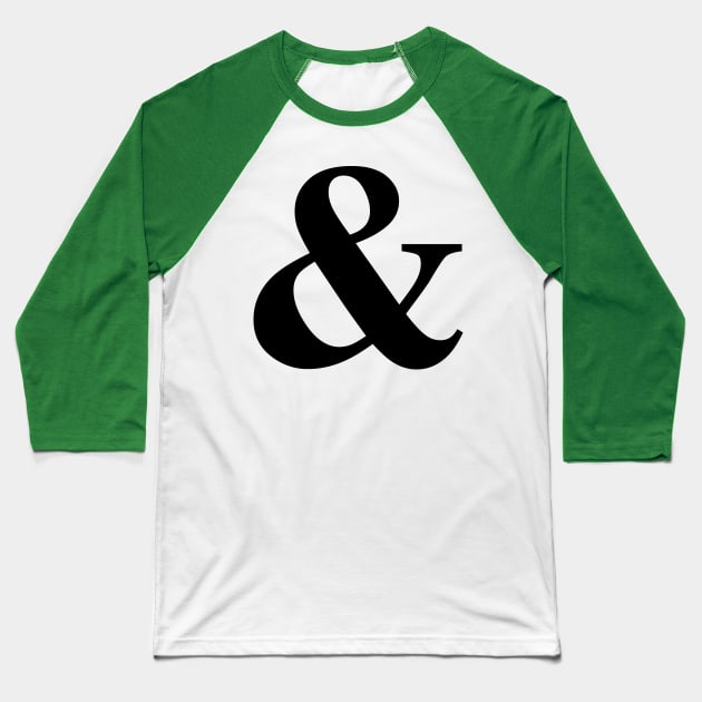 Plural Pride Ampersand! - black font Baseball T-Shirt by Kinhost Pluralwear